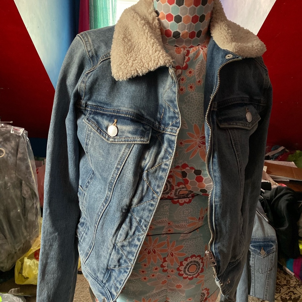 Sherpa jean jacket